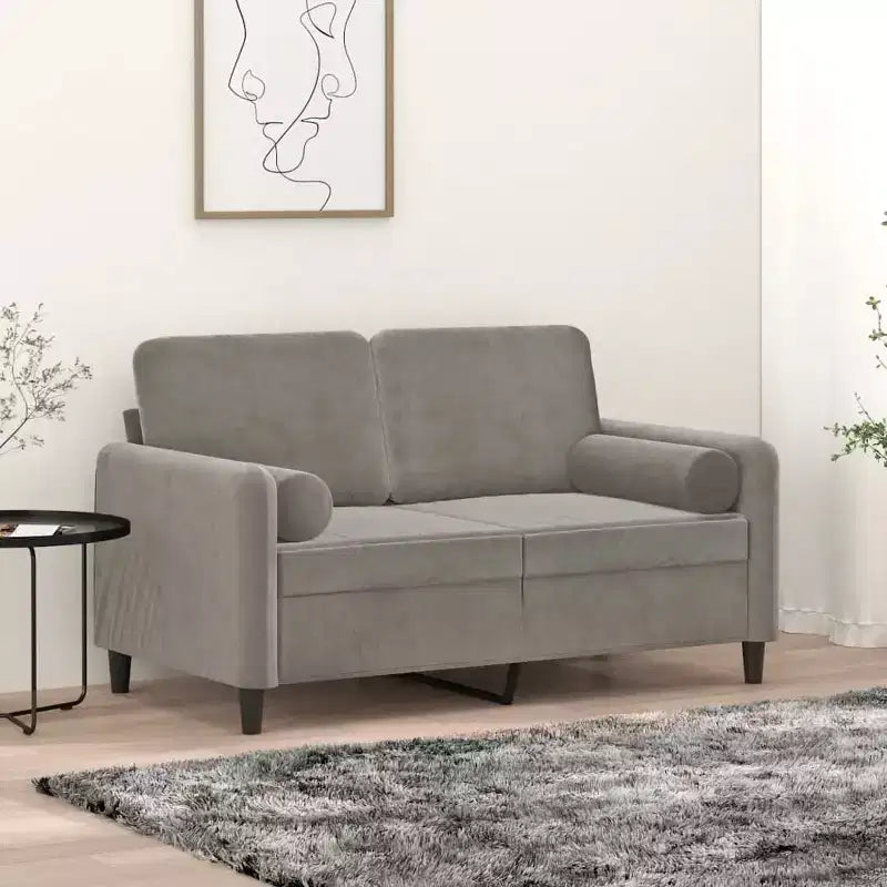 vidaXL Canapé d'angle avec oreillers et coussins pour salon en velours