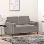 vidaXL Canapé d'angle avec oreillers et coussins pour salon en velours