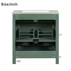 Meuble-lavabo de salle de bain 60 po avec lavabos doubles, ensemble de meuble-lavabo avec portes et tiroir à fermeture amortie