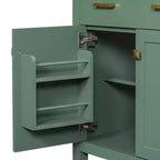 Meuble-lavabo de salle de bain 60 po avec lavabos doubles, ensemble de meuble-lavabo avec portes et tiroir à fermeture amortie