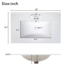 Meuble-lavabo de salle de bain 60 po avec lavabos doubles, ensemble de meuble-lavabo avec portes et tiroir à fermeture amortie