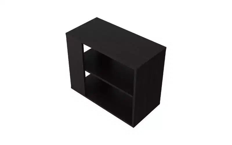 Table d'appoint en mélamine TUYOHW avec étagères de rangement ouvertes, petite table résistante aux rayures, table d'appoint pour salon, table de chevet pour chambre.