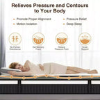 Matelas Hybride King Size 35,5 cm - Matelas King Size Mi-Ferme livré en boîte - Mousse à Mémoire de Forme Certifiée CertiPUR-US, Matelas King Size pour Soulagement de la Pression