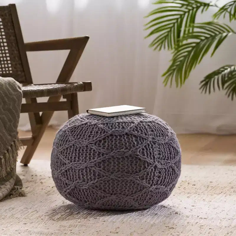TUYOHW Fauteuil poire en tissu tissé, fauteuil de sol en mousse à mémoire de forme pour un confort élégant, canapé confortable pour la décoration du salon et de la chambre à coucher