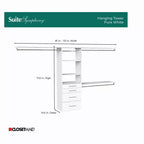 Kit Tour suspendue Suite Symphony 25 po avec 3 étagères supérieures et 4 tiroirs modernes - ClosetMaid