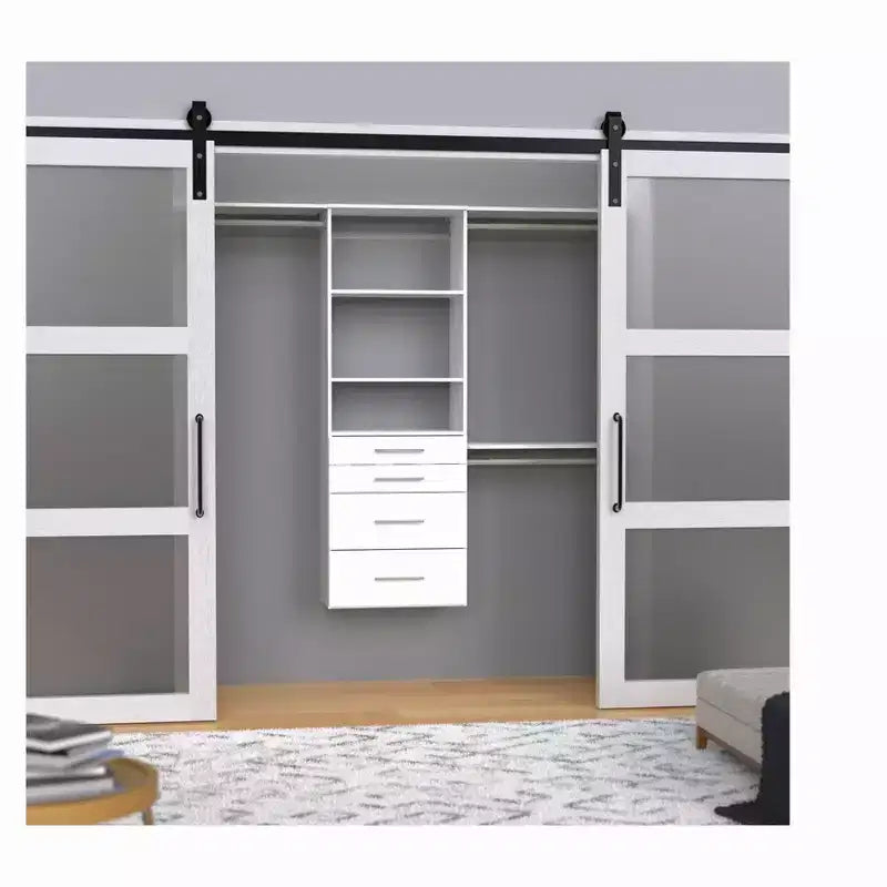 Kit Tour suspendue Suite Symphony 25 po avec 3 étagères supérieures et 4 tiroirs modernes - ClosetMaid