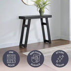 Table Console en Bois Massif Lawas Alaterre Furniture - Table d'entrée de Style Ferme Moderne de 36 Pouces