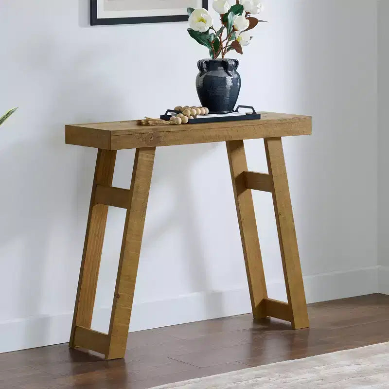 Table Console en Bois Massif Lawas Alaterre Furniture - Table d'entrée de Style Ferme Moderne de 36 Pouces