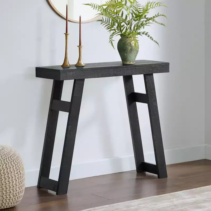 Table Console en Bois Massif Lawas Alaterre Furniture - Table d'entrée de Style Ferme Moderne de 36 Pouces