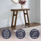Table Console en Bois Massif Lawas Alaterre Furniture - Table d'entrée de Style Ferme Moderne de 36 Pouces