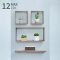 17.7 Maple Floating Shelf C invisible-bracket wood wall mount, perfect bathroom/bedroom/kitchen dcor or book/plant display, easy install.