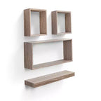 Étagère flottante en érable de 17,7 po, support mural invisible, parfaite pour la décoration de salle de bain/chambre/cuisine ou pour exposer des livres/plantes, facile à installer.