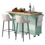TUYOHW Îlot de Cuisine Roulant 135 cm avec Abattant, Armoire de Rangement et 3 Tiroirs