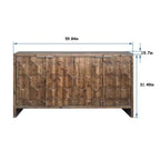 TUYOHW Armoire d'appoint en bois, Buffet à motif hexagonal avec étagères réglables, Desserte de rangement pour salon, entrée, cuisine, salle à manger
