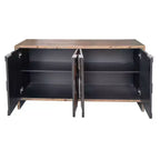 TUYOHW Armoire d'appoint en bois, Buffet à motif hexagonal avec étagères réglables, Desserte de rangement pour salon, entrée, cuisine, salle à manger