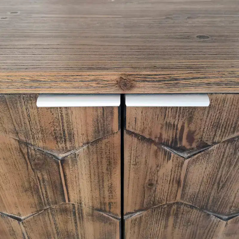 TUYOHW Armoire d'appoint en bois, Buffet à motif hexagonal avec étagères réglables, Desserte de rangement pour salon, entrée, cuisine, salle à manger