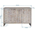 TUYOHW Armoire d'appoint en bois, Buffet à motif hexagonal avec étagères réglables, Desserte de rangement pour salon, entrée, cuisine, salle à manger