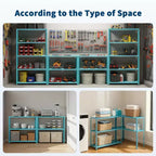 Étagère de rangement à 5 niveaux, étagères métalliques pour le stockage, étagères de garage réglables, support de rangement robuste, étagère de garde-manger, étagère de cuisine