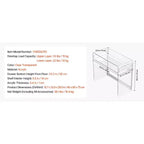 Table en acrylique VEVOR, table d'appoint transparente à 2 niveaux avec étagère de rangement, bureau latéral rectangulaire moderne en acrylique, table de chevet épaisse, 40 x 85 x 75 cm, transparente
