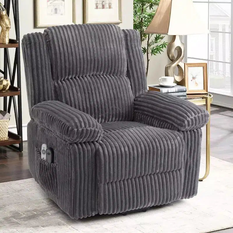 Canapé inclinable, fauteuil releveur inclinable avec chauffage et massage - Siège rembourré moelleux avec soutien dorsal et accoudoirs, conçu pour les personnes âgées et à mobilité réduite.