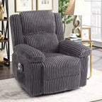 Canapé inclinable, fauteuil releveur inclinable avec chauffage et massage - Siège rembourré moelleux avec soutien dorsal et accoudoirs, conçu pour les personnes âgées et à mobilité réduite.