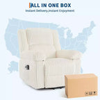 Canapé inclinable, fauteuil releveur inclinable avec chauffage et massage - Siège rembourré moelleux avec soutien dorsal et accoudoirs, conçu pour les personnes âgées et à mobilité réduite.