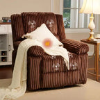 Canapé inclinable, fauteuil releveur inclinable avec chauffage et massage - Siège rembourré moelleux avec soutien dorsal et accoudoirs, conçu pour les personnes âgées et à mobilité réduite.