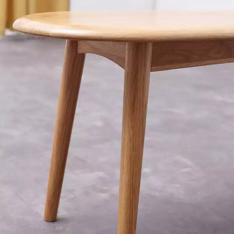 Banc ovale TUYOHW 47.2 en bois de chêne de première qualité, banc de salle à manger chic pour salle à manger et patio, long banc de salle à manger pour 2-3 personnes, capacité de 250 kg