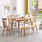 Banc ovale TUYOHW 47.2 en bois de chêne de première qualité, banc de salle à manger chic pour salle à manger et patio, long banc de salle à manger pour 2-3 personnes, capacité de 250 kg