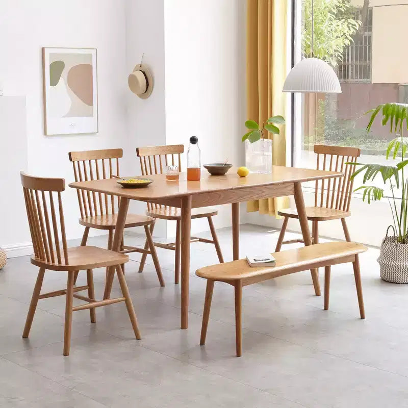 Banc ovale TUYOHW 47.2 en bois de chêne de première qualité, banc de salle à manger chic pour salle à manger et patio, long banc de salle à manger pour 2-3 personnes, capacité de 250 kg