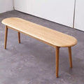 Banc ovale TUYOHW 47.2 en bois de chêne de première qualité, banc de salle à manger chic pour salle à manger et patio, long banc de salle à manger pour 2-3 personnes, capacité de 250 kg