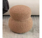 TUYOHW 17.3 Chic Bonhomme de neige Tabouret,Mignon Repose-pieds Tabouret,Ottoman d'appoint pour Salon,Repose-pieds Plissé en Brocart avec 150lbs Capacité
