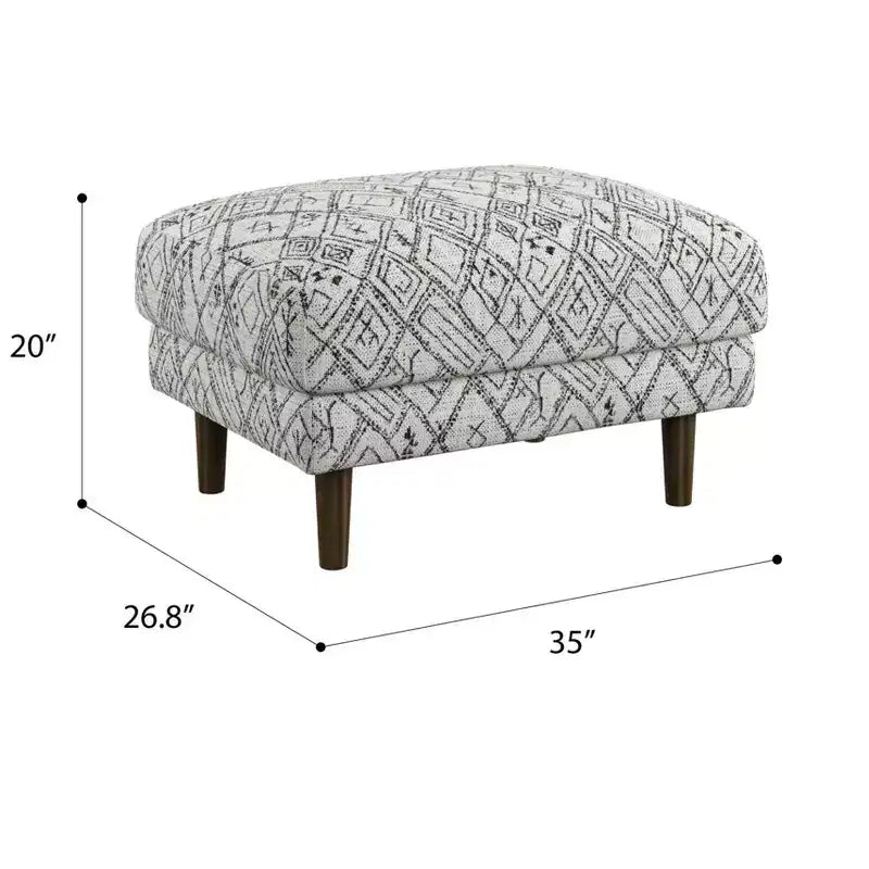 TUYOHW Pouf abstrait élégant 26,8 L avec motif de palette de couleurs pétroglyphe, pouf repose-pieds d'appoint moderne du milieu du siècle pour salon, décoration d'intérieur
