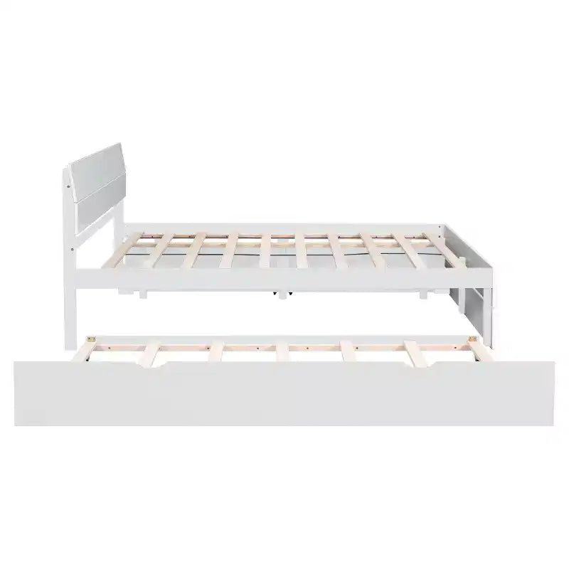 Lit plateforme Bellemave avec tiroirs, Cadre de lit plateforme en bois massif avec tête et pied de lit pour chambre à coucher