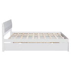 Lit plateforme Bellemave avec tiroirs, Cadre de lit plateforme en bois massif avec tête et pied de lit pour chambre à coucher