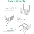 Ensemble bistrot extérieur empilable 3 pièces table et 2 chaises, meubles modernes en fer forgé avec dossier festonné pour jardin ou véranda