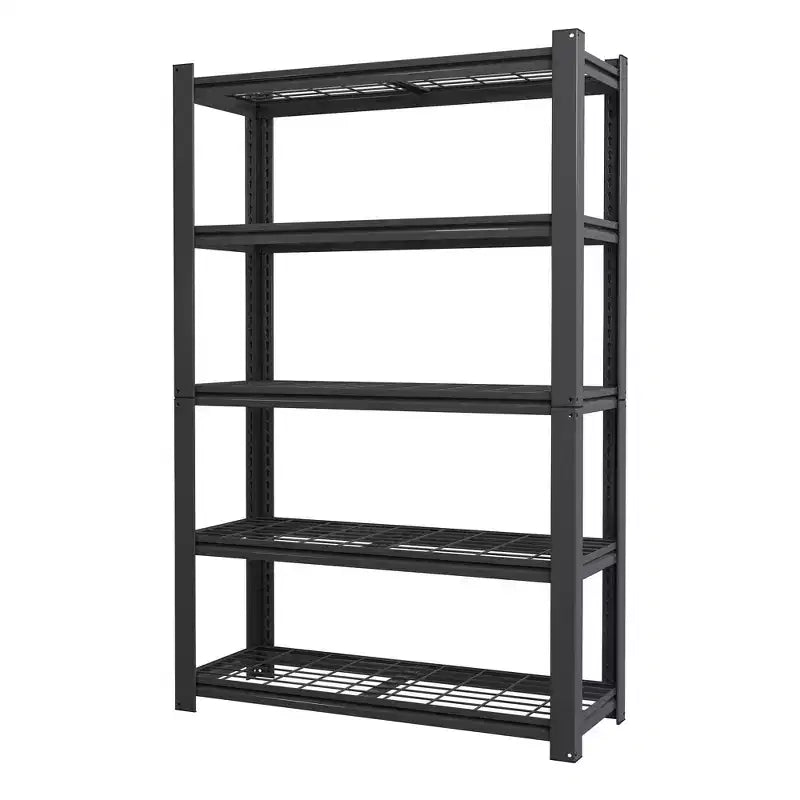 VIYET 72 5-Tier Heavy-Duty Metal Mesh Shelving Rack - 2000lbs Total Capacity Adjustable Storage for Pantry, Garage & Kitchen, Black