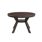 Ensemble de salle à manger moderne 5 pièces en bois, table ronde de 120 cm avec 4 chaises rembourrées, meubles pour petits espaces de cuisine et salle à manger - Panipeachy