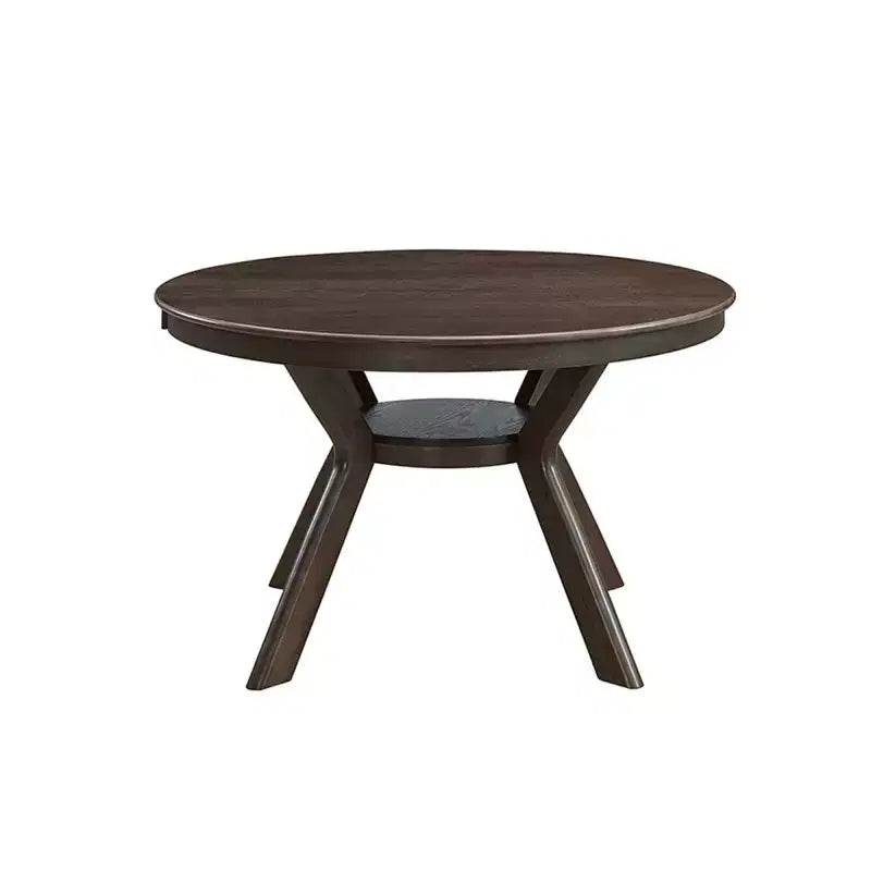 Ensemble de salle à manger moderne 5 pièces en bois, table ronde de 120 cm avec 4 chaises rembourrées, meubles pour petits espaces de cuisine et salle à manger - Panipeachy