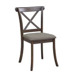 Ensemble de salle à manger moderne 5 pièces en bois, table ronde de 120 cm avec 4 chaises rembourrées, meubles pour petits espaces de cuisine et salle à manger - Panipeachy