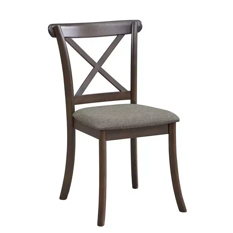 Ensemble de salle à manger moderne 5 pièces en bois, table ronde de 120 cm avec 4 chaises rembourrées, meubles pour petits espaces de cuisine et salle à manger - Panipeachy