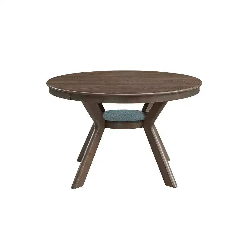 Ensemble de salle à manger moderne 5 pièces en bois, table ronde de 120 cm avec 4 chaises rembourrées, meubles pour petits espaces de cuisine et salle à manger - Panipeachy