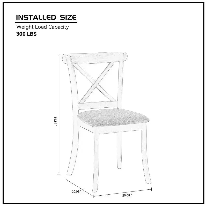 Ensemble de salle à manger moderne 5 pièces en bois, table ronde de 120 cm avec 4 chaises rembourrées, meubles pour petits espaces de cuisine et salle à manger - Panipeachy