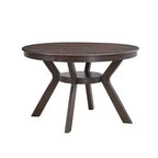 Ensemble de salle à manger moderne 5 pièces en bois, table ronde de 120 cm avec 4 chaises rembourrées, meubles pour petits espaces de cuisine et salle à manger - Panipeachy