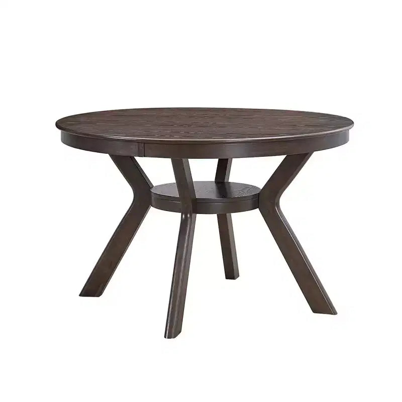 Ensemble de salle à manger moderne 5 pièces en bois, table ronde de 120 cm avec 4 chaises rembourrées, meubles pour petits espaces de cuisine et salle à manger - Panipeachy