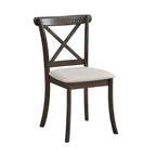 Ensemble de salle à manger moderne 5 pièces en bois, table ronde de 120 cm avec 4 chaises rembourrées, meubles pour petits espaces de cuisine et salle à manger - Panipeachy