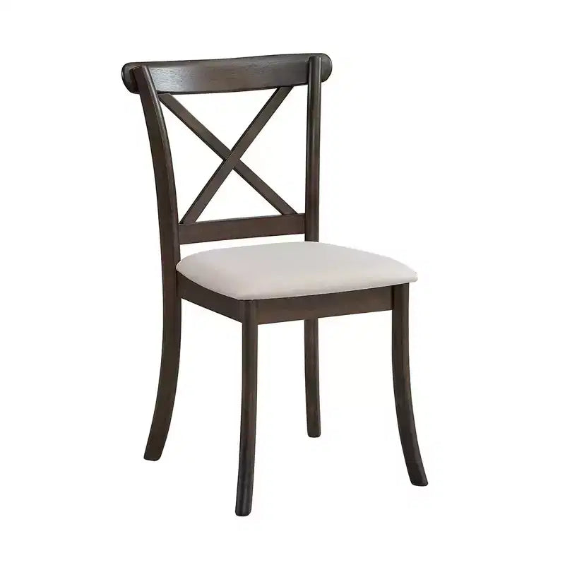 Ensemble de salle à manger moderne 5 pièces en bois, table ronde de 120 cm avec 4 chaises rembourrées, meubles pour petits espaces de cuisine et salle à manger - Panipeachy