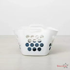 Lot de 2 paniers à linge Basicwise avec poignées – Grands et petits paniers à linge ventilés, bacs empilables légers pour chambre à coucher, salle de bain