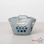 Lot de 2 paniers à linge Basicwise avec poignées – Grands et petits paniers à linge ventilés, bacs empilables légers pour chambre à coucher, salle de bain