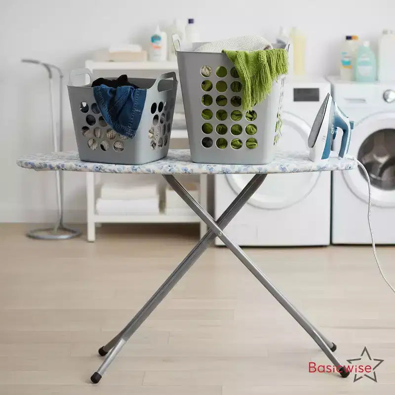Lot de 2 paniers à linge Basicwise avec poignées – Grands et petits paniers à linge ventilés, bacs empilables légers pour chambre à coucher, salle de bain